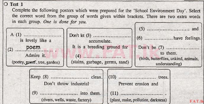 உள்ளூர் பாடத்திட்டம் : சாதாரண நிலை (சா/த) ஆங்கிலம் - 2008 டிசம்பர் - தாள்கள் I (English மொழிமூலம்) 1 1