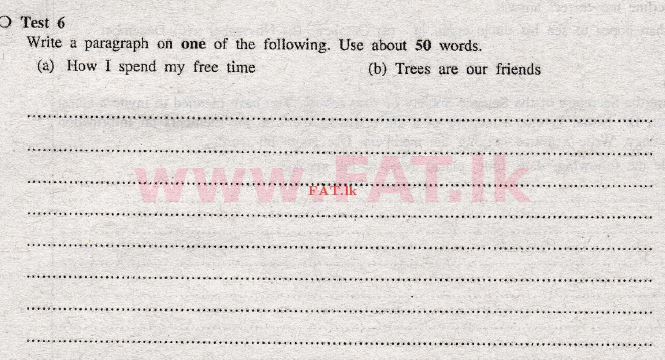 National Syllabus : Ordinary Level (O/L) English Language - 2009 December - Paper I (English Medium) 6 1