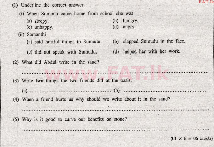 National Syllabus : Ordinary Level (O/L) English Language - 2009 December - Paper II (English Medium) 7 2