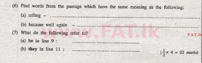 National Syllabus : Ordinary Level (O/L) English Language - 2009 December - Paper II (English Medium) 7 3