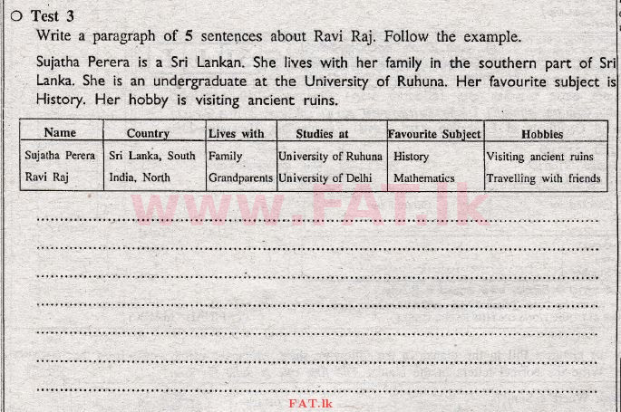 National Syllabus : Ordinary Level (O/L) English Language - 2010 December - Paper I (English Medium) 3 1