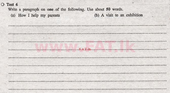 National Syllabus : Ordinary Level (O/L) English Language - 2010 December - Paper I (English Medium) 6 1