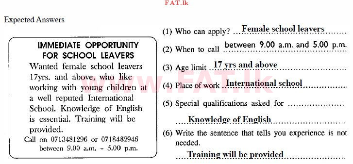 National Syllabus : Ordinary Level (O/L) English Language - 2010 December - Paper I (English Medium) 2 2537