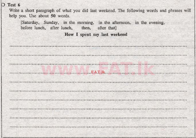 දේශීය විෂය නිර්දේශය : සාමාන්‍ය පෙළ (O/L) ඉංග්‍රීසි භාෂාව - 2011 දෙසැම්බර් - ප්‍රශ්න පත්‍රය I (English මාධ්‍යය) 6 1