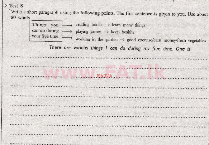 දේශීය විෂය නිර්දේශය : සාමාන්‍ය පෙළ (O/L) ඉංග්‍රීසි භාෂාව - 2011 දෙසැම්බර් - ප්‍රශ්න පත්‍රය I (English මාධ්‍යය) 8 1