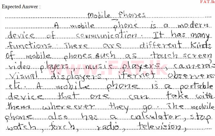 දේශීය විෂය නිර්දේශය : සාමාන්‍ය පෙළ (O/L) ඉංග්‍රීසි භාෂාව - 2011 දෙසැම්බර් - ප්‍රශ්න පත්‍රය II (English මාධ්‍යය) 8 2041