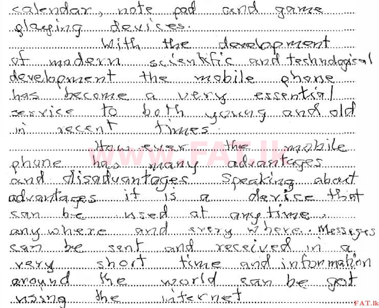 දේශීය විෂය නිර්දේශය : සාමාන්‍ය පෙළ (O/L) ඉංග්‍රීසි භාෂාව - 2011 දෙසැම්බර් - ප්‍රශ්න පත්‍රය II (English මාධ්‍යය) 8 2042