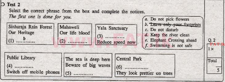 දේශීය විෂය නිර්දේශය : සාමාන්‍ය පෙළ (O/L) ඉංග්‍රීසි භාෂාව - 2012 දෙසැම්බර් - ප්‍රශ්න පත්‍රය I (English මාධ්‍යය) 2 1
