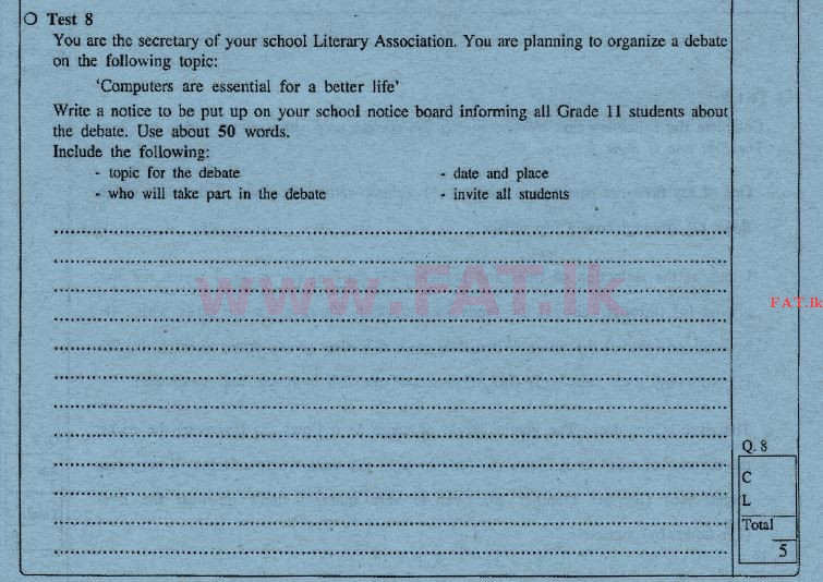 දේශීය විෂය නිර්දේශය : සාමාන්‍ය පෙළ (O/L) ඉංග්‍රීසි භාෂාව - 2012 දෙසැම්බර් - ප්‍රශ්න පත්‍රය I (English මාධ්‍යය) 8 1
