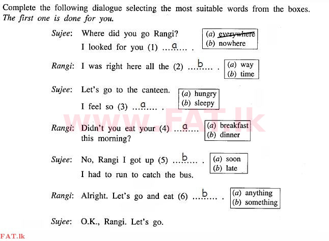 දේශීය විෂය නිර්දේශය : සාමාන්‍ය පෙළ (O/L) ඉංග්‍රීසි භාෂාව - 2012 දෙසැම්බර් - ප්‍රශ්න පත්‍රය I (English මාධ්‍යය) 1 1335