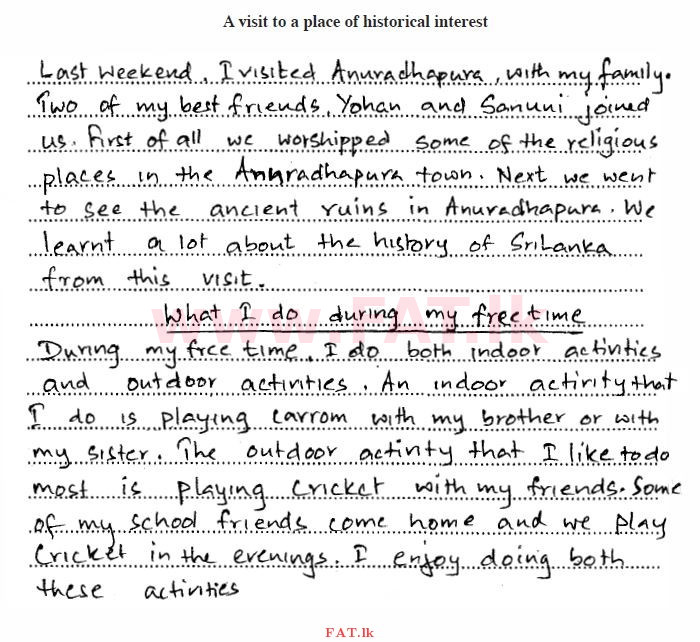 දේශීය විෂය නිර්දේශය : සාමාන්‍ය පෙළ (O/L) ඉංග්‍රීසි භාෂාව - 2012 දෙසැම්බර් - ප්‍රශ්න පත්‍රය I (English මාධ්‍යය) 6 1340