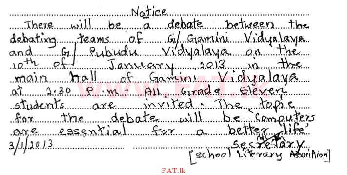 දේශීය විෂය නිර්දේශය : සාමාන්‍ය පෙළ (O/L) ඉංග්‍රීසි භාෂාව - 2012 දෙසැම්බර් - ප්‍රශ්න පත්‍රය I (English මාධ්‍යය) 8 1342