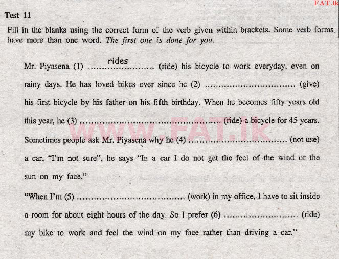දේශීය විෂය නිර්දේශය : සාමාන්‍ය පෙළ (O/L) ඉංග්‍රීසි භාෂාව - 2012 දෙසැම්බර් - ප්‍රශ්න පත්‍රය II (English මාධ්‍යය) 3 1