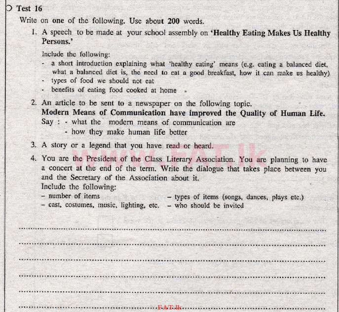 දේශීය විෂය නිර්දේශය : සාමාන්‍ය පෙළ (O/L) ඉංග්‍රීසි භාෂාව - 2012 දෙසැම්බර් - ප්‍රශ්න පත්‍රය II (English මාධ්‍යය) 8 1