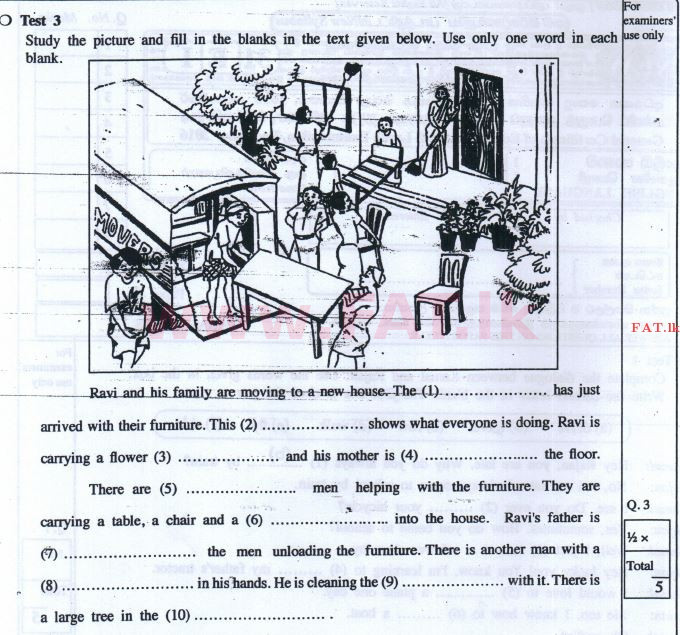 உள்ளூர் பாடத்திட்டம் : சாதாரண நிலை (சா/த) ஆங்கிலம் - 2016 டிசம்பர் - தாள்கள் I (English மொழிமூலம்) 3 1