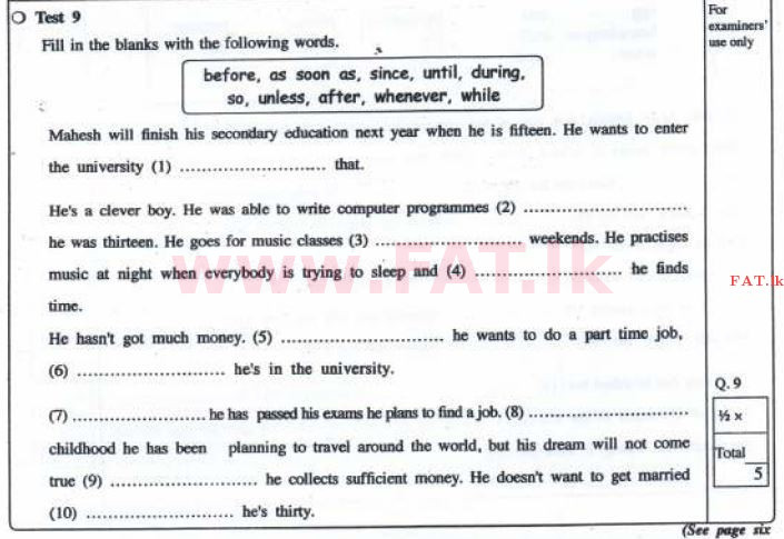 உள்ளூர் பாடத்திட்டம் : சாதாரண நிலை (சா/த) ஆங்கிலம் - 2016 டிசம்பர் - தாள்கள் II (English மொழிமூலம்) 1 1