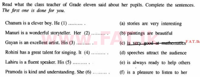 உள்ளூர் பாடத்திட்டம் : சாதாரண நிலை (சா/த) ஆங்கிலம் - 2015 டிசம்பர் - தாள்கள் I (English மொழிமூலம்) 2 1