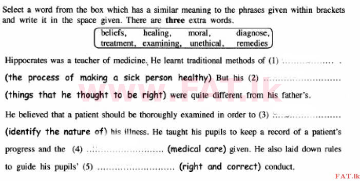 National Syllabus : Ordinary Level (O/L) English Language - 2015 December - Paper II (English Medium) 2 1