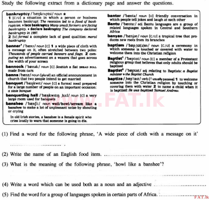 National Syllabus : Ordinary Level (O/L) English Language - 2015 December - Paper II (English Medium) 3 1