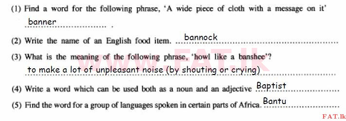 National Syllabus : Ordinary Level (O/L) English Language - 2015 December - Paper II (English Medium) 3 602