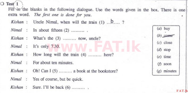 உள்ளூர் பாடத்திட்டம் : சாதாரண நிலை (சா/த) ஆங்கிலம் - 2017 டிசம்பர் - தாள்கள் I (English மொழிமூலம்) 1 1