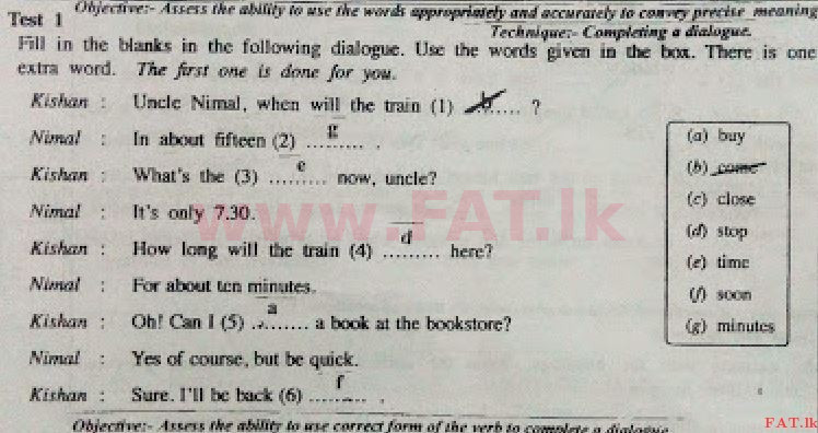 உள்ளூர் பாடத்திட்டம் : சாதாரண நிலை (சா/த) ஆங்கிலம் - 2017 டிசம்பர் - தாள்கள் I (English மொழிமூலம்) 1 4262