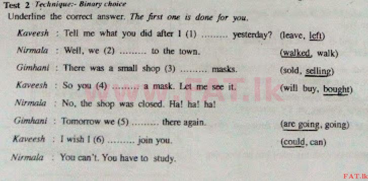 உள்ளூர் பாடத்திட்டம் : சாதாரண நிலை (சா/த) ஆங்கிலம் - 2017 டிசம்பர் - தாள்கள் I (English மொழிமூலம்) 2 4263