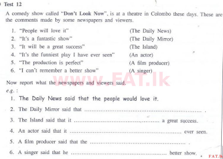 உள்ளூர் பாடத்திட்டம் : சாதாரண நிலை (சா/த) ஆங்கிலம் - 2017 டிசம்பர் - தாள்கள் II (English மொழிமூலம்) 4 1