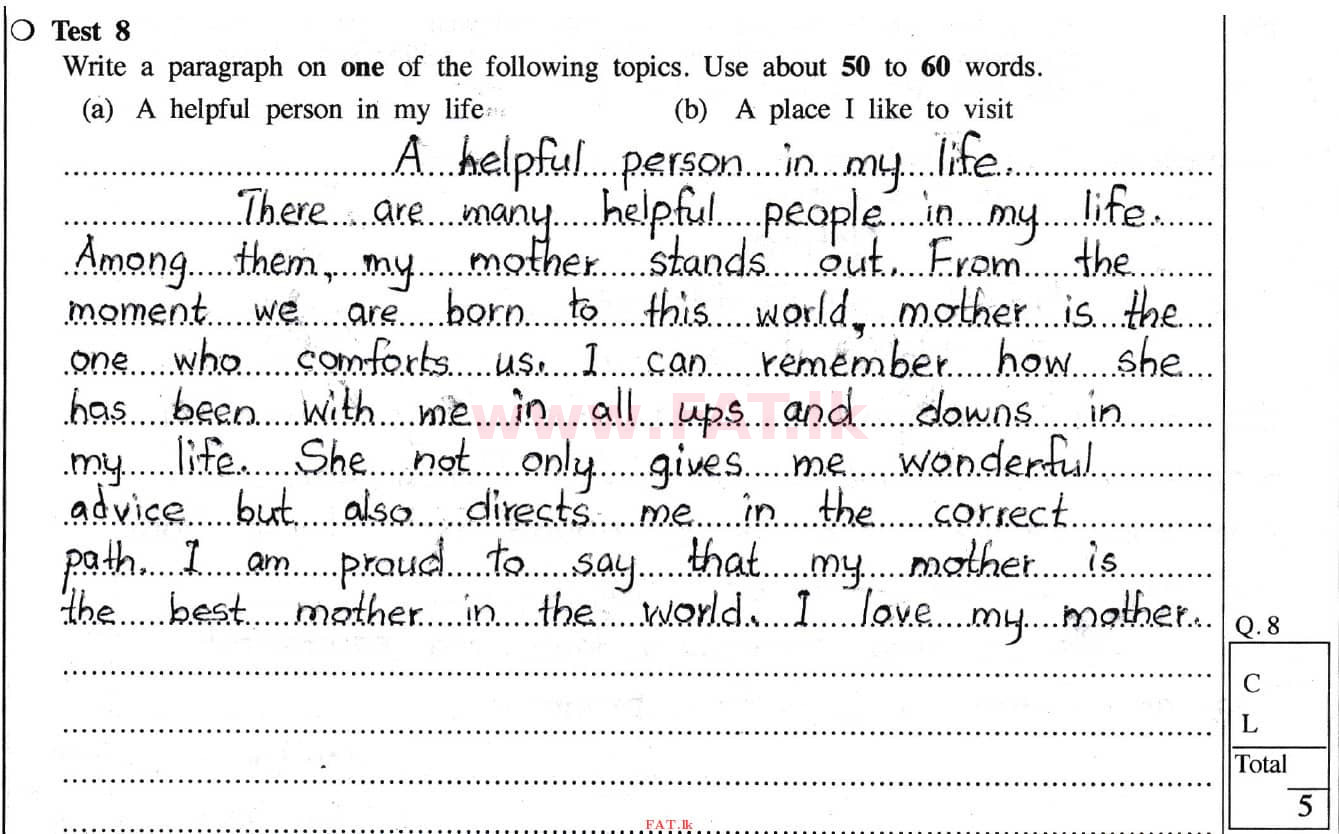 National Syllabus : Ordinary Level (O/L) English Language - 2020 March - Paper I (English Medium) 8 4474