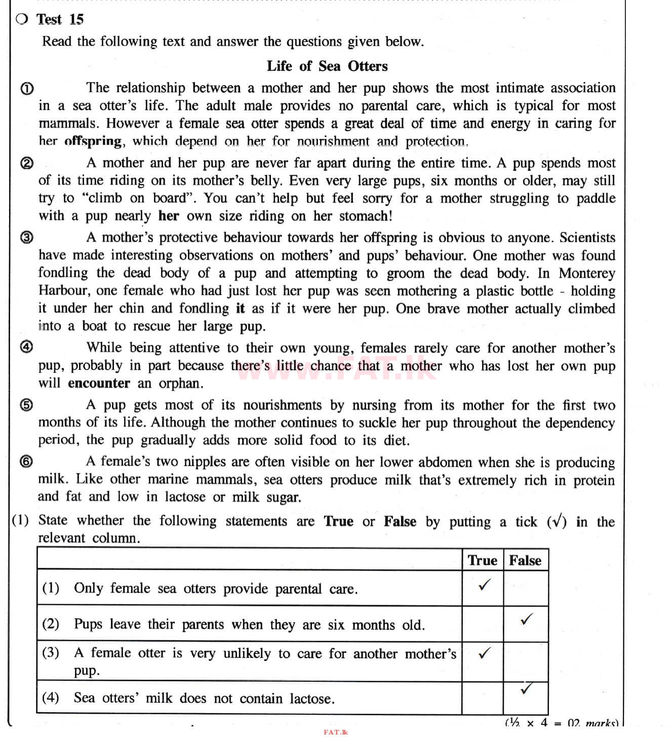 National Syllabus : Ordinary Level (O/L) English Language - 2020 March - Paper II (English Medium) 7 4481