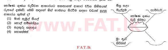 உள்ளூர் பாடத்திட்டம் : சாதாரண நிலை (சா/த) சுகாதாரம் மற்றும் உடல் கல்வி - 2011 டிசம்பர் - தாள்கள் I (සිංහල மொழிமூலம்) 8 1