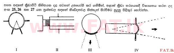 දේශීය විෂය නිර්දේශය : සාමාන්‍ය පෙළ (O/L) සෞඛ්‍යය හා ශාරීරික අධ්‍යාපනය - 2011 දෙසැම්බර් - ප්‍රශ්න පත්‍රය I (සිංහල මාධ්‍යය) 26 1