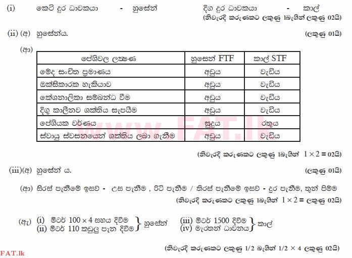 දේශීය විෂය නිර්දේශය : සාමාන්‍ය පෙළ (O/L) සෞඛ්‍යය හා ශාරීරික අධ්‍යාපනය - 2012 දෙසැම්බර් - ප්‍රශ්න පත්‍රය II (සිංහල මාධ්‍යය) 5 1362