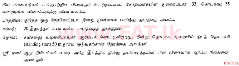 உள்ளூர் பாடத்திட்டம் : சாதாரண நிலை (சா/த) சுகாதாரம் மற்றும் உடல் கல்வி - 2012 டிசம்பர் - தாள்கள் I (தமிழ் மொழிமூலம்) 35 1