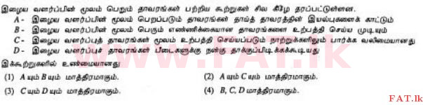 National Syllabus : Ordinary Level (O/L) Agriculture and Food Technology - 2012 December - Paper I (தமிழ் Medium) 32 1