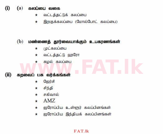உள்ளூர் பாடத்திட்டம் : சாதாரண நிலை (சா/த) விவசாயமும் உணவுத் தொழில்நுட்பமும். - 2012 டிசம்பர் - தாள்கள் II (தமிழ் மொழிமூலம்) 1 1544