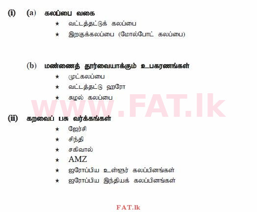 National Syllabus : Ordinary Level (O/L) Agriculture and Food Technology - 2012 December - Paper II (தமிழ் Medium) 1 1544