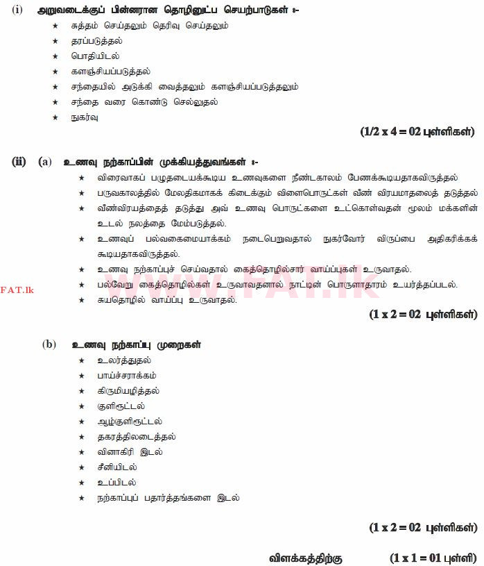 உள்ளூர் பாடத்திட்டம் : சாதாரண நிலை (சா/த) விவசாயமும் உணவுத் தொழில்நுட்பமும். - 2012 டிசம்பர் - தாள்கள் II (தமிழ் மொழிமூலம்) 4 1551