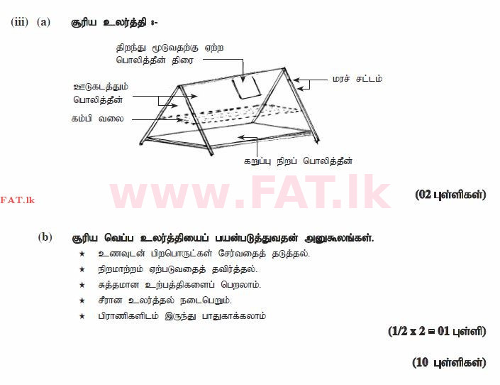 National Syllabus : Ordinary Level (O/L) Agriculture and Food Technology - 2012 December - Paper II (தமிழ் Medium) 4 1552