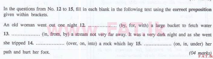 உள்ளூர் பாடத்திட்டம் : இலங்கை சட்டக்கல்லூரி இலங்கை சட்டக்கல்லூரி நுழைவுத்தேர்வு - 2015 செப்டம்பர் - Language Skills - English (English மொழிமூலம்) 15 1