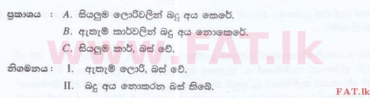 உள்ளூர் பாடத்திட்டம் : இலங்கை சட்டக்கல்லூரி இலங்கை சட்டக்கல்லூரி நுழைவுத்தேர்வு - 2016 செப்டம்பர் - General Knowledge and Intelligence (සිංහල மொழிமூலம்) 67 1