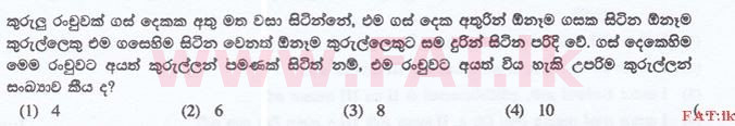 National Syllabus : Sri Lanka Law College Law Entrance - 2015 September - General Knowledge and Intelligence (සිංහල Medium) 70 1