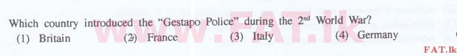 உள்ளூர் பாடத்திட்டம் : இலங்கை சட்டக்கல்லூரி இலங்கை சட்டக்கல்லூரி நுழைவுத்தேர்வு - 2016 செப்டம்பர் - General Knowledge and Intelligence (English மொழிமூலம்) 28 1