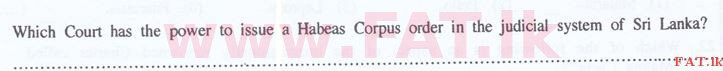 දේශීය විෂය නිර්දේශය : ශ්‍රී ලංකා නීති විද්‍යාලය නීති විද්‍යාලයීය ප්‍රවේශය - 2016 සැප්තැම්බර් - සාමාන්‍ය දැනීම හා බුද්ධි පරීක්ෂණය (English මාධ්‍යය) 32 1