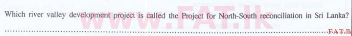 National Syllabus : Sri Lanka Law College Law Entrance - 2016 September - General Knowledge and Intelligence (English Medium) 38 1