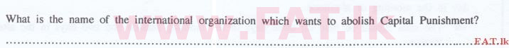 National Syllabus : Sri Lanka Law College Law Entrance - 2016 September - General Knowledge and Intelligence (English Medium) 45 1