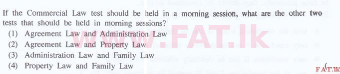 National Syllabus : Sri Lanka Law College Law Entrance - 2016 September - General Knowledge and Intelligence (English Medium) 58 1