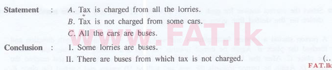 National Syllabus : Sri Lanka Law College Law Entrance - 2016 September - General Knowledge and Intelligence (English Medium) 67 1