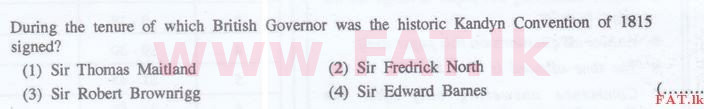 National Syllabus : Sri Lanka Law College Law Entrance - 2015 September - General Knowledge and Intelligence (English Medium) 4 1