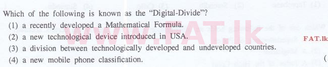 දේශීය විෂය නිර්දේශය : ශ්‍රී ලංකා නීති විද්‍යාලය නීති විද්‍යාලයීය ප්‍රවේශය - 2015 සැප්තැම්බර් - සාමාන්‍ය දැනීම හා බුද්ධි පරීක්ෂණය (English මාධ්‍යය) 25 1